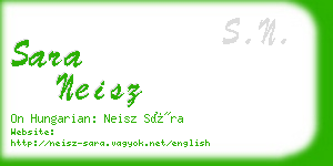 sara neisz business card